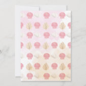 Strand zeeschelp roze boho Ocean Girl Baby shower Kaart (Achterkant)