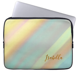 Strand Zeeschelp Sfeer Aangepaste Naam Laptop Sleeve