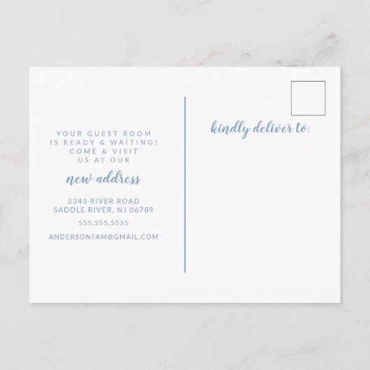 Strand Zeeschelp Verhuisbericht Aankondigingskaart (Achterkant)