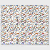 Strand Zeeschelp Zeester Krab Thema Cadeaupapier (Vlak)