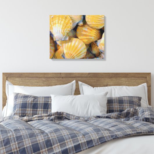 Strand Zeeschelpen Art Canvas Print (Insitu (Slaapkamer))