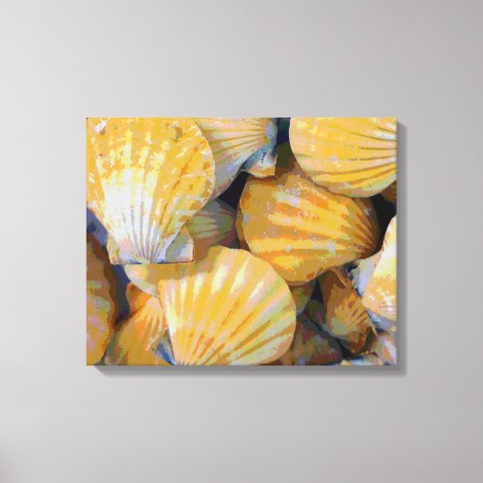 Strand Zeeschelpen Art Canvas Print (Voorkant)