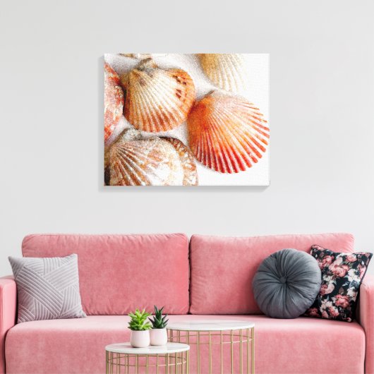 Strand Zeeschelpen Art Canvas Print (Insitu (Woonkamer))