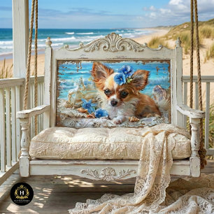 Strand Zeeschelpen Lace Chihuahua Hond Decoupage Tissuepapier