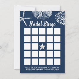 Strand Zeeschelpen Vrijgezellenfeest Bingo Spel Na Kaart