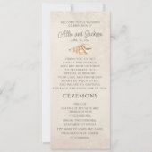 Strand Zeeschelpen Zand Bruiloft Programma Bruids  (Voorkant)