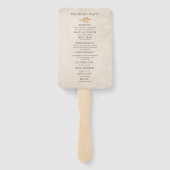 Strand Zeeschelpen Zand Bruiloft Programma Bruids  Handwaaier (Achterkant)