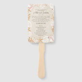 Strand Zeeschelpen Zand Bruiloft Programma Bruids  Handwaaier (Voorkant)