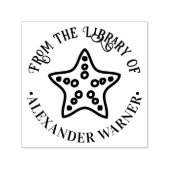 Strand Zeester #1 Oceaan Kust Bibliotheek Boeknaam Zelfinktende Stempel (Design)