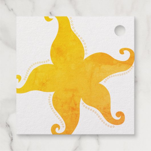 Strand Zeester Bedankjes Labels (Achterkant)