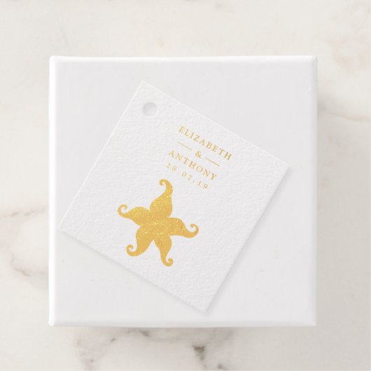 Strand Zeester Bedankjes Labels (Met doos)