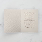 Strand Zeester Bruiloft Jubileum Kaart (Binnen)