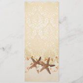 Strand Zeester Bruiloft Menu (Achterkant)