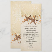 Strand Zeester Bruiloft Menu (Voorkant / Achterkant)