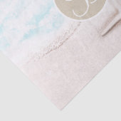 Strand Zeester Elegant Monogram Letter Initiaal Tissuepapier (Detail)