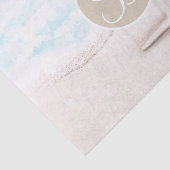 Strand Zeester Elegante Monogram Letter Initiaal Tissuepapier (Detail)