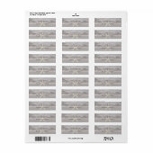 Strand Zeester Grijs Chic Elegante Uitnodiging Etiket (Full Sheet)