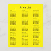 Strand Zeester, Kapper, Schoonheidssalon Advertent Flyer (Achterkant)