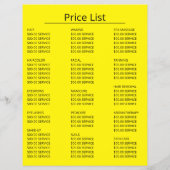 Strand Zeester, Kapper, Schoonheidssalon Advertent Flyer (Achterkant)