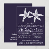 Strand Zeester Koppels Trouwen Vrijgezellenfeest Kaart (Voorkant / Achterkant)