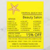 Strand Zeester, Schoonheidsspecialiste, Beauty Sal Flyer (Voorkant)