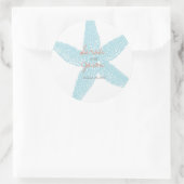 Strand Zeester Sticker 3" rond (Tas)