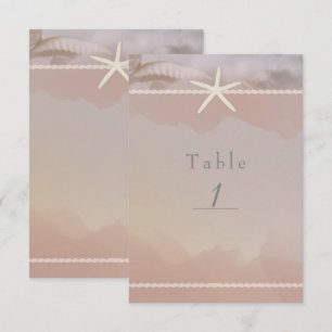 Strand Zeester Taupe Tannine Chic Tafel Nummerkaar Kaart