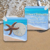 Strand Zeester Zand Dollar Bruiloft Favor Sleutelhanger