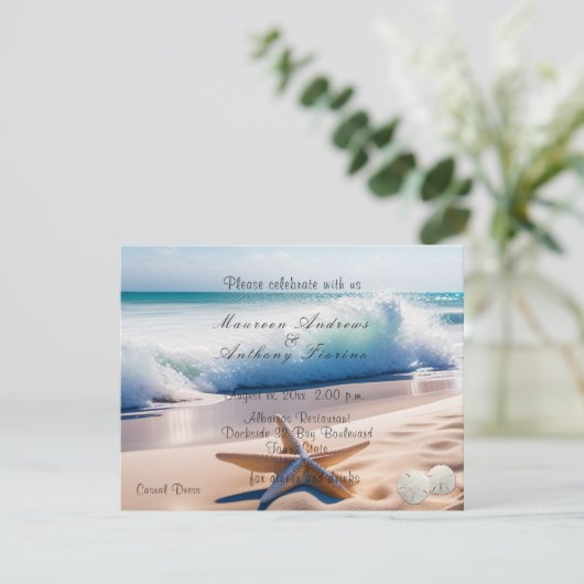 Strand Zeester Zandgolven  Kaart (Staand voorkant)