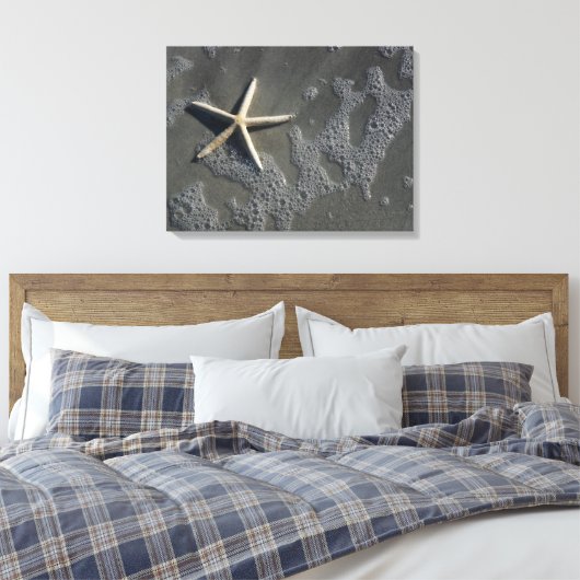 Strand Zeesterren Canvas Print (Insitu (Slaapkamer))