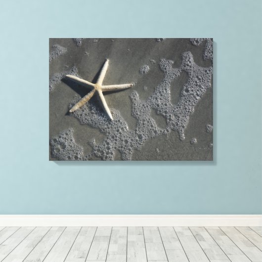Strand Zeesterren Canvas Print (Insitu (Houten vloer))