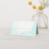 Strand Zeesterren Kant en lint Turquoise Plaatskaartje (Achterkant)