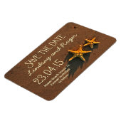 strand zeesterren paar opslaan de datum magneten (Linkerzijde)