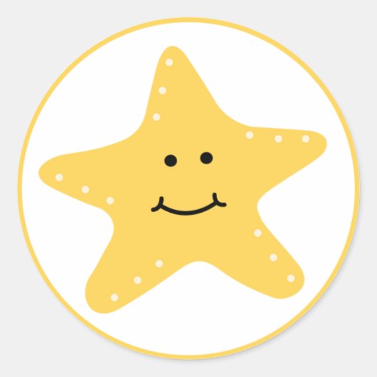 Strand Zeesterren Sticker (Voorkant)