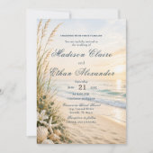 Strand Zeewedding Uitnodiging (Voorkant)