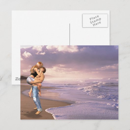 Strand Zei Ja kopie Aankondigingskaart (Voorkant / Achterkant)