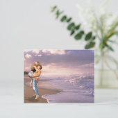 Strand Zei Ja kopie Aankondigingskaart (Staand voorkant)