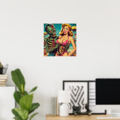 strand zombie meisje poster (Thuiskantoor)