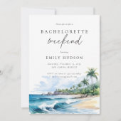 Strand Zomer Bachelorette Weekend Route Kaart (Voorkant)