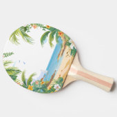 strand zomer bloemen tafeltennisbatje (Zijkant)