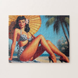 Strand Zomer Classic Pin Up Legpuzzel