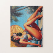 Strand Zomer Classic Pin Up Legpuzzel (Verticaal)