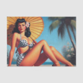 Strand Zomer Classic Pin Up Tissuepapier (Voorkant)