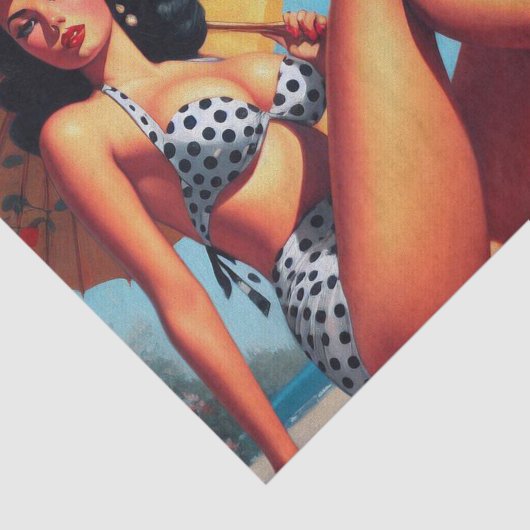 Strand Zomer Classic Pin Up Tissuepapier (Detail)