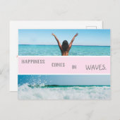 strand zomer golven tropische sfeer briefkaart (Voorkant / Achterkant)