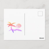 strand zomer golven tropische sfeer briefkaart (Achterkant)