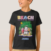 Strand Zomer Grappig Kleurrijk Kinder T-shirt (Voorkant)