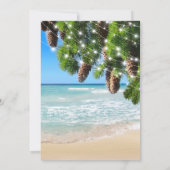 Strand Zomer Kerstfeest Partij Kaart (Achterkant)