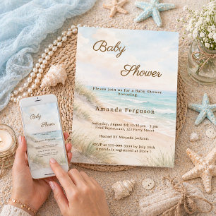 Strand zomer kust Baby Shower Kaart