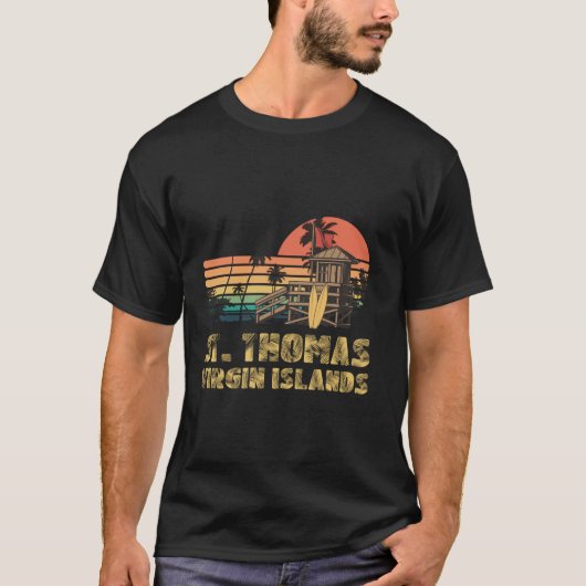 Strand Zomer Maagdeneilanden St Thomas Family Vaca T-shirt (Voorkant)